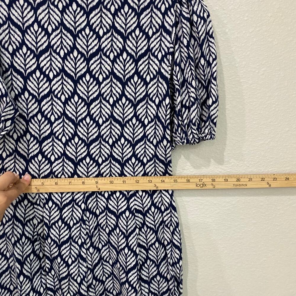 Boden Navy and White Leaf-Print Jumpsuit - Picture 9 of 9